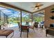 Inviting pool area with covered patio and seating at 7606 91St E St, Palmetto, FL 34221