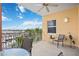 Spacious balcony overlooking marina and boats at 606 Riviera Dunes Way # 303, Palmetto, FL 34221