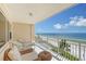 Spacious balcony with stunning ocean and beach views at 603 Longboat Club Rd # 602N, Longboat Key, FL 34228