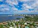 Expansive aerial view showcasing Sarasota Bay and the Sarasota skyline with beautiful upscale homes at 1389 Harbor Dr, Sarasota, FL 34239