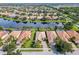 Aerial view showcasing the community and waterfront homes at 13180 Ipolita St, Venice, FL 34293