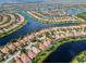 Aerial view of large waterfront community at 13180 Ipolita St, Venice, FL 34293