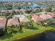 Aerial view of a luxury home community with waterfront properties at 13180 Ipolita St, Venice, FL 34293