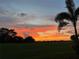 Sunset over the golf course at 5816 Mulligan Way, Bradenton, FL 34211