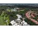 Breathtaking aerial view of a gated community with a golf course, lush greenery, and private residences at 7620 Club Ln, Sarasota, FL 34238