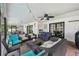 Outdoor patio with comfortable seating and string lights at 6106 45Th W St, Bradenton, FL 34210