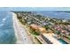 Aerial view of beachfront property showing its proximity to the beach and other coastal homes at 1900 Gulf N Dr # 1, Bradenton Beach, FL 34217