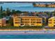 Beachfront property aerial view, showing beach and ocean at 1900 Gulf N Dr # 1, Bradenton Beach, FL 34217