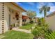 Inviting front entry and well-manicured landscaping at 4652 Peridia E Blvd, Bradenton, FL 34203