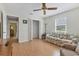 Guest bedroom with hardwood floors and ample closet space at 6935 Arbor Oaks Cir, Bradenton, FL 34209