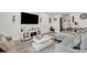 Open living area with a comfy sectional sofa and fireplace at 303 48Th W St, Bradenton, FL 34209