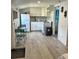 Efficient galley kitchen with white cabinets and modern appliances at 303 48Th W St, Bradenton, FL 34209