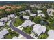 Aerial view of the property and surrounding neighborhood at 3653 Bonaventure Ct, Sarasota, FL 34243