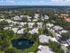 Bird's-eye view of the house and surrounding area at 3653 Bonaventure Ct, Sarasota, FL 34243