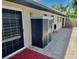 Backyard with patio and storage shed at 1111 Longfellow Rd # 1111, Sarasota, FL 34243