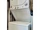 Stackable washer and dryer in convenient laundry closet at 642 N Jefferson Ave # 13, Sarasota, FL 34237