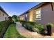 Brick pathway with landscaping and lighting at 8744 Bellussi Dr, Sarasota, FL 34238