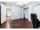Comfortable bedroom with hardwood floors and closet space at 6401 36Th W Ave, Bradenton, FL 34209