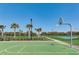 Full-size outdoor basketball court with painted lines and hoop at 12734 Rainwashed Loop, Parrish, FL 34219