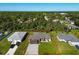 An aerial view showcasing a single-story house with a large yard at 4457 Maywood Ln, North Port, FL 34286