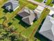 Aerial view of a house with a large backyard and surrounding landscape at 4457 Maywood Ln, North Port, FL 34286