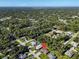 Wide aerial view of the property and surrounding neighborhood at 4457 Maywood Ln, North Port, FL 34286