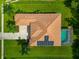 Bird's eye view of house, pool, and yard at 111 172Nd E St, Bradenton, FL 34212