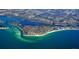 Aerial view showcasing waterfront property and neighborhood at 2244 Palm Ter, Sarasota, FL 34231