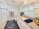 Modern bathroom with subway tile and a walk-in shower at 2244 Palm Ter, Sarasota, FL 34231
