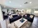 Open concept living space with a modern kitchen, dining area, and comfortable seating at 2244 Palm Ter, Sarasota, FL 34231