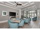 Relaxing community room with comfortable seating and a large TV at 383 Aruba Cir # 101, Bradenton, FL 34209