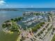 Aerial view of a marina and surrounding park area at 1663 4Th St, Sarasota, FL 34236