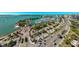 Aerial view of a marina, parking lot and road at 1663 4Th St, Sarasota, FL 34236