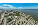 Aerial view of waterfront area with parking and buildings at 1663 4Th St, Sarasota, FL 34236