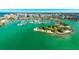 Aerial view of a waterfront marina and city skyline at 1663 4Th St, Sarasota, FL 34236