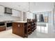 Modern kitchen with stainless steel appliances and an island at 111 S Pineapple Ave # 1009, Sarasota, FL 34236