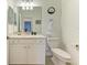 Guest bathroom with single vanity and toilet at 18114 Gawthrop Dr # 403, Bradenton, FL 34211