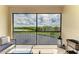 Spacious screened balcony overlooking a peaceful golf course at 18114 Gawthrop Dr # 403, Bradenton, FL 34211