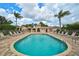 Resort-style pool with plenty of lounge chairs at 7157 Del Lago Dr, Sarasota, FL 34238