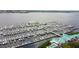 Aerial view of a large marina filled with boats at 601 5Th W St, Palmetto, FL 34221