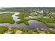 High-angle view of a home near a waterway at 1420 Everest Rd, Venice, FL 34293