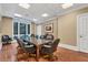 Modern meeting room with large table and leather chairs at 750 N Tamiami Trl # 421, Sarasota, FL 34236