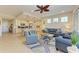 Open living room and kitchen with stylish furnishings at 391 Aruba Cir # 302, Bradenton, FL 34209