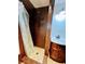 Bathroom with walk-in shower and wood-look tile at 20437 Midway Blvd, Port Charlotte, FL 33952