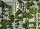 Aerial view of the property and surrounding homes at 1677 4Th St, Sarasota, FL 34236