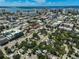Aerial view of homes and city skyline, showcasing a vibrant urban location at 1677 4Th St, Sarasota, FL 34236