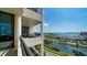 Balcony offering panoramic waterfront views at 1255 N Gulfstream Ave # 1003, Sarasota, FL 34236