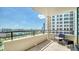 Spacious balcony overlooking water and city views at 1255 N Gulfstream Ave # 1003, Sarasota, FL 34236