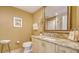 Elegant bathroom with granite countertops and updated fixtures at 1255 N Gulfstream Ave # 1003, Sarasota, FL 34236