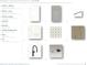 Detailed view of kitchen cabinetry, countertops, backsplash, and hardware at 18905 Dayspring Pl, Venice, FL 34293